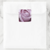 Zacht Paars Roos Weduwkeerlabel Vierkante Sticker (Tas)