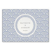 Zacht Paars + Witte gestyliseerde golven Plaats na Kaart (Achterkant)