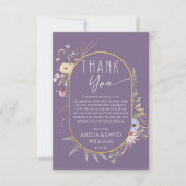 Zacht Paarse Boho Wildflower Baby shower Bedankkaart (Voorkant)