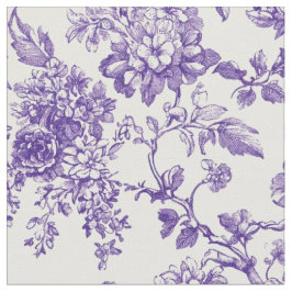 Zacht Paarse Botanische Toile Stof
