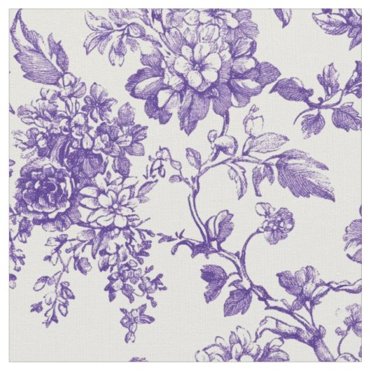 Zacht Paarse Botanische Toile Stof (Close Up)