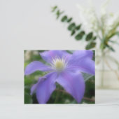 Zacht Paarse "Clematis Flower" Briefkaart (Staand voorkant)