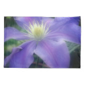 Zacht Paarse "Clematis Flower" Kussensloop (Achterkant)