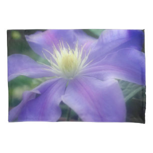 Zacht Paarse "Clematis Flower" Kussensloop