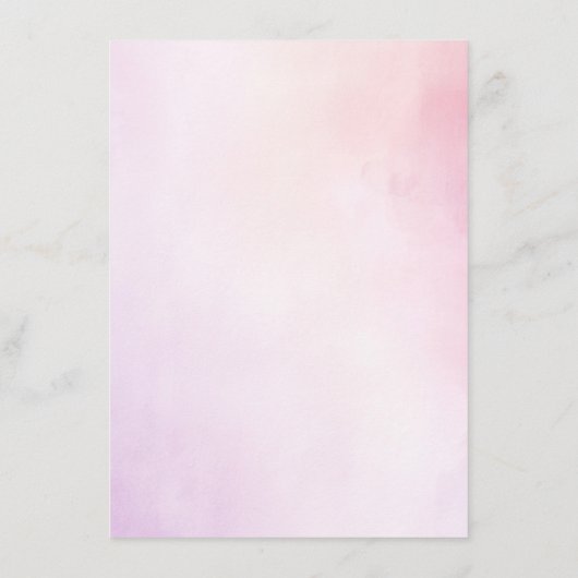 Zacht Paarse en Blush Elegant Minimalistisch Menu (Achterkant)