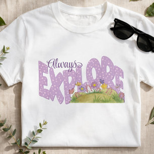 Zacht Paarse Fantasievolle Tuin Verkennen T-shirt