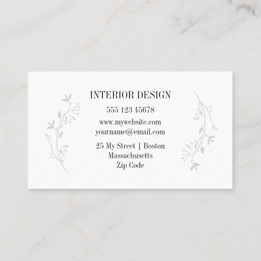 Zacht Paarse minimalist Visitekaartje (Achterkant)