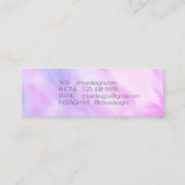 Zacht Paarse Schilderij Abstracte Waterverf Hang L Mini Visitekaartje (Achterkant)
