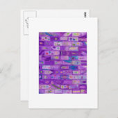 zacht Paarse stenen Briefkaart (Voorkant / Achterkant)