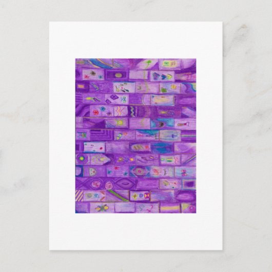 zacht Paarse stenen Briefkaart (Voorkant)