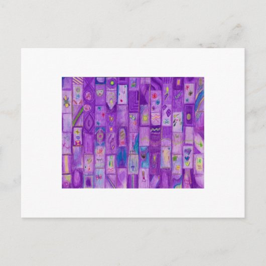 zacht Paarse stenen Briefkaart (Voorkant)