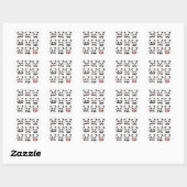 Zacht panda stickerpakket vierkante sticker (Vel)