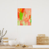 Zacht Pastel Abstract Aquarel Schilderen Poster (Keuken)