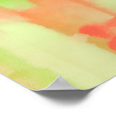 Zacht Pastel Abstract Aquarel Schilderen Poster (Hoek)