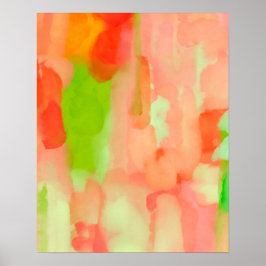 Zacht Pastel Abstract Aquarel Schilderen Poster