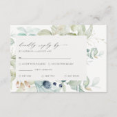 Zacht pastel Blauwe Groen Lijst Bindend RSVP Informatiekaartje (Voorkant)