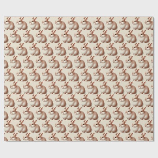 Zacht pastel Bunny Pasen inpakpapier (Vlak)