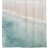 Zacht pastel Caribische Oceaan Bliss 1 Douchegordijn (Voorkant)