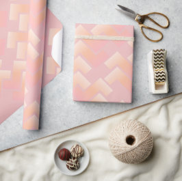 Zacht Pastel Chevron Patroon Cadeaupapier