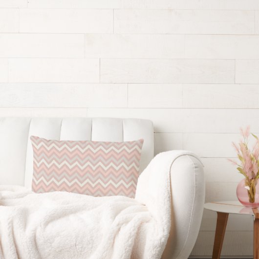 Zacht Pastel Chevron Zigzag Patroon Kussen (Bank)