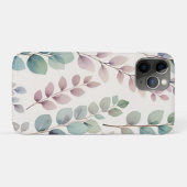 Zacht pastel  Eucalyptus bladeren Patroon Case-Mate iPhone Case (Achterkant (horizontaal))