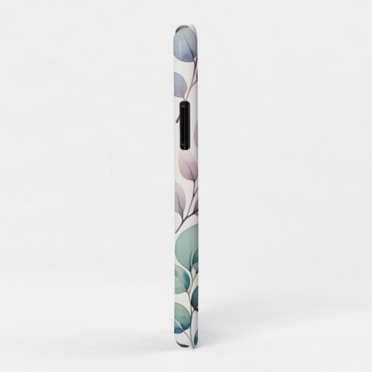 Zacht pastel  Eucalyptus bladeren Patroon Case-Mate iPhone Case (Achterkant/rechts)