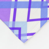 Zacht Pastel Paarse Blauw Plaid Ontwerp Monogram Fleece Deken (Hoek)