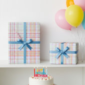 Zacht Pastel Plaid Patroon Gift Wrapping Paper Cadeaupapier