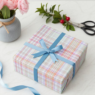 Zacht Pastel Plaid Patroon Gift Wrapping Paper Cadeaupapier