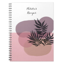 Zacht Pastel Roze Abstract Tropisch Notitieboek