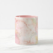 Zacht Pastel Roze Groen Waterverf Stropdas-Dye Pat Mok (Midden)