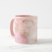 Zacht Pastel Roze Groen Waterverf Stropdas-Dye Pat Mok (Voorkant links)