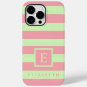 zacht pastel roze groene kleur strepen Case-Mate iPhone case (Achterkant)