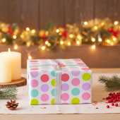 Zacht Pastel Stippenpatroon Cadeaupapier
