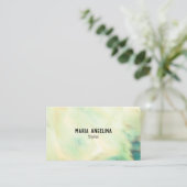 Zacht pastelgroen abstract visitekaartje (Staand voorkant)