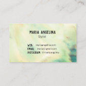 Zacht pastelgroen abstract visitekaartje (Achterkant)