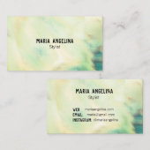 Zacht pastelgroen abstract visitekaartje (Voorkant / Achterkant)