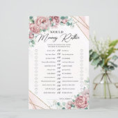 Zacht pastelroze bloemen goud zou mama Rather (Staand voorkant)