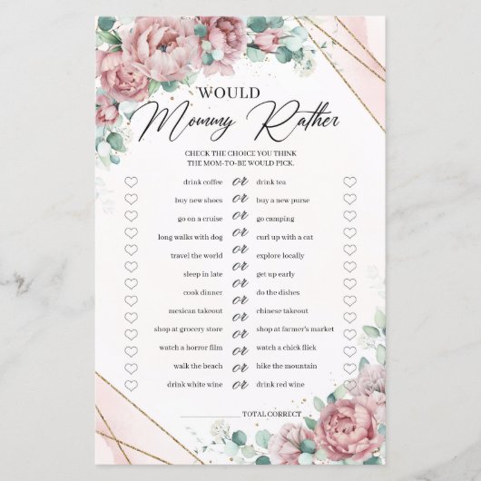 Zacht pastelroze bloemen goud zou mama Rather (Voorkant)