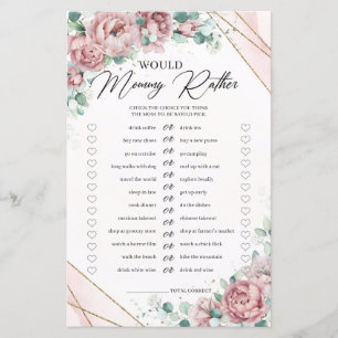 Zacht pastelroze bloemen goud zou mama Rather