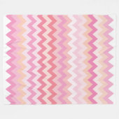 Zacht pastelroze gestreept kleurrijk zigzagpatroon fleece deken (Voorkant (Horizontaal))