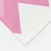 Zacht pastelroze gestreept kleurrijk zigzagpatroon fleece deken (Hoek)