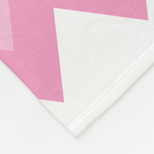 Zacht pastelroze gestreept kleurrijk zigzagpatroon fleece deken (Hoek)