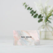 Zacht pastelschilderij abstract visitekaartje (Staand voorkant)