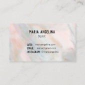 Zacht pastelschilderij abstract visitekaartje (Achterkant)