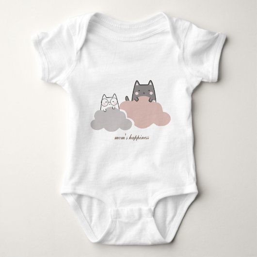 Zacht Patroon Kitten Wolk Romper (Voorkant)