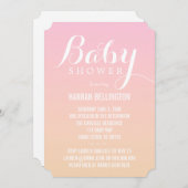 Zacht peach & roze Baby Kaart (Voorkant / Achterkant)