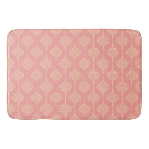 Zacht perzik roze arabesk patroon badmat