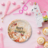  Zacht perzikpapier borden Papieren Bordje (Feest)