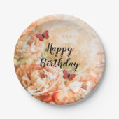  Zacht perzikpapier borden Papieren Bordje (Voorkant)